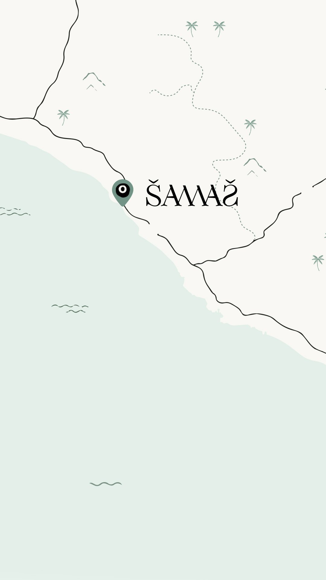 Map of La Saladita showing Samas location